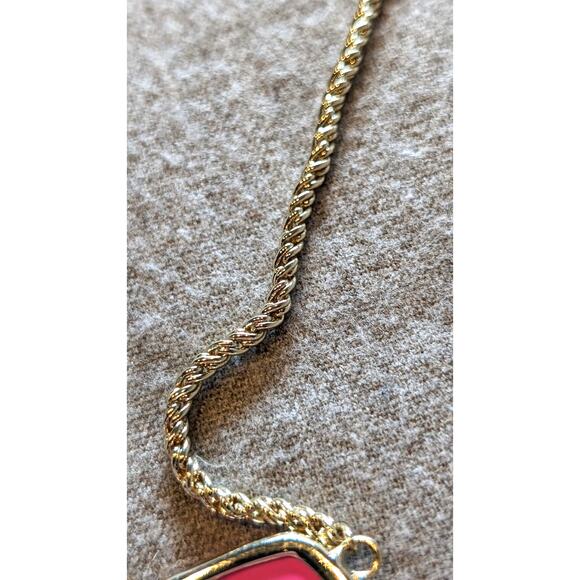 Kendra Scott Pink Five Faceted Stone Statement 18" Plus 2" Necklace - Picture 8 of 12